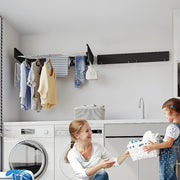 Collapsible Laundry Drying Rack - Wall Mounted Clothes Airer for Indoor or Outdoor V63-931821