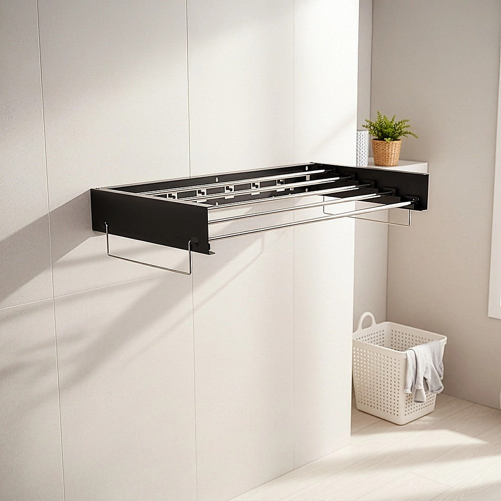 Collapsible Laundry Drying Rack - Wall Mounted Clothes Airer for Indoor or Outdoor V63-931821