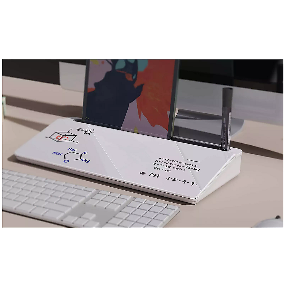 Glass Desktop Buddy Whiteboard Office Writing Desk V63-931831