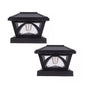 2 Pack Outdoor Flame Light Solar Post Deck Fence Cap V63-931871