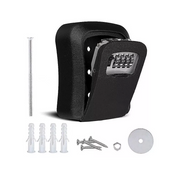 Lock Box Key Safe 4 Combination Outdoor Security Wall Mounted Weather Resistant Key Storage Box V63-931891