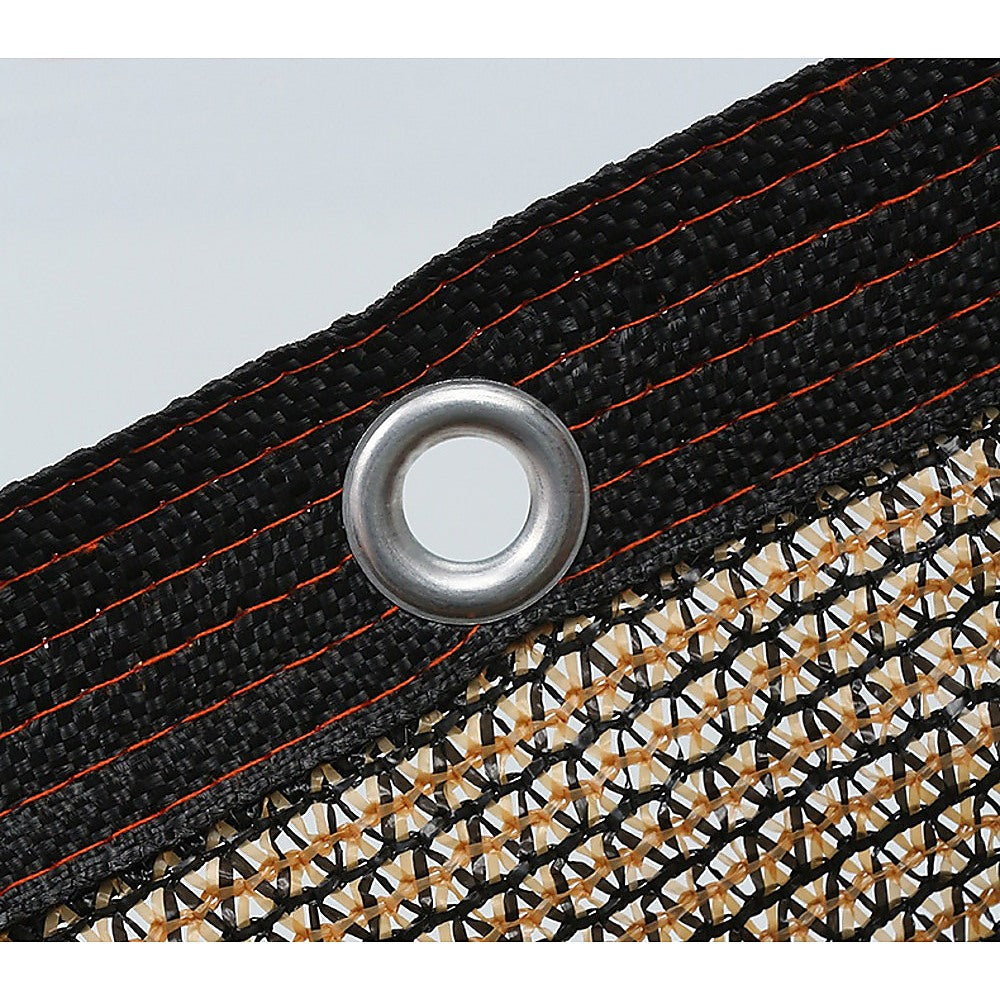 15m x 2m Fence Windscreen Privacy Screen Shade Cover Coffee Fabric Mesh Garden V63-931951