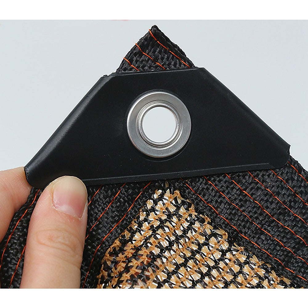15m x 2m Fence Windscreen Privacy Screen Shade Cover Coffee Fabric Mesh Garden V63-931951