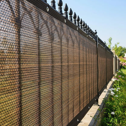 20m x 2m Fence Windscreen Privacy Screen Shade Cover Coffee Fabric Mesh Garden V63-931961