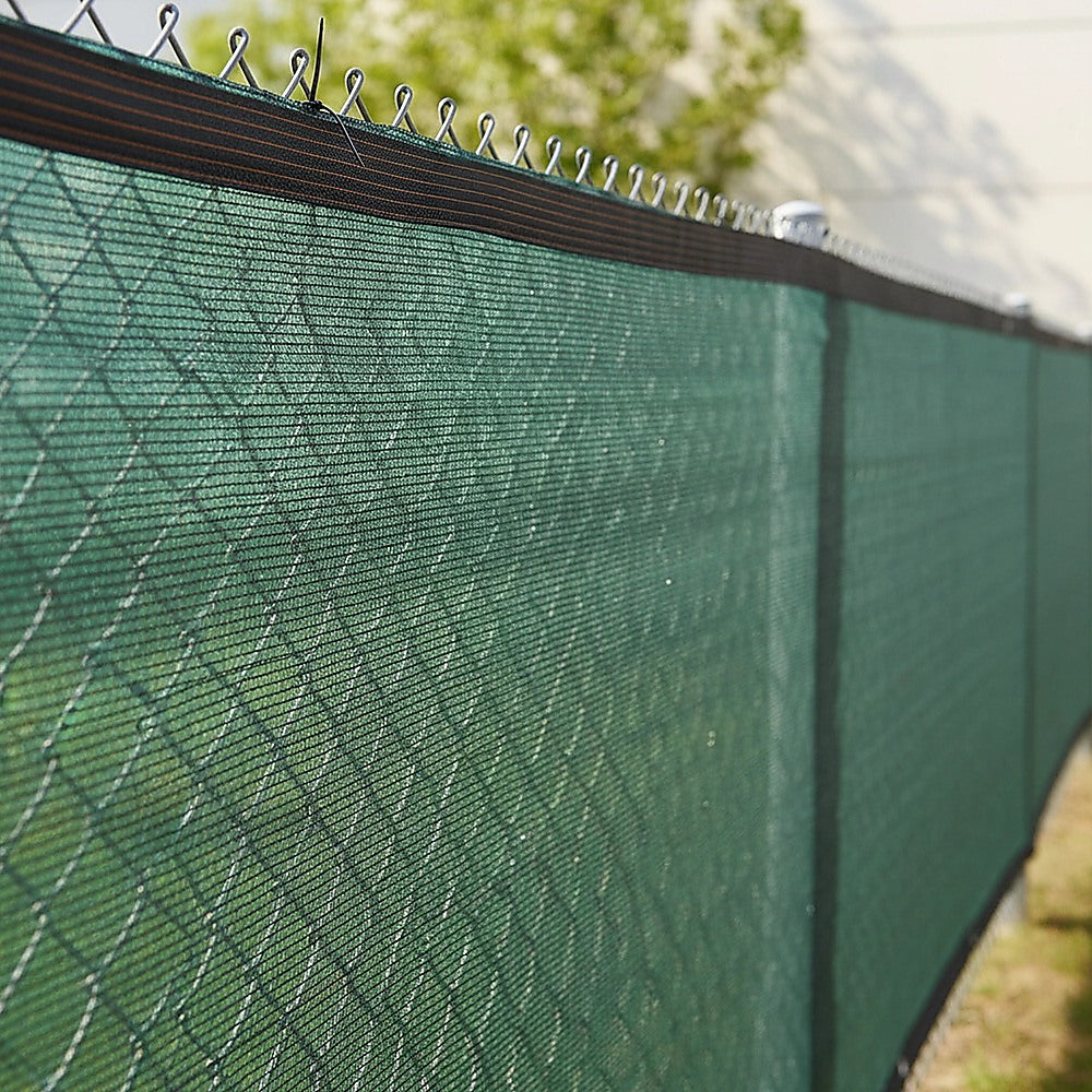 15m x 2m Fence Windscreen Privacy Screen Shade Cover Dark Green Fabric Mesh Garden V63-931981
