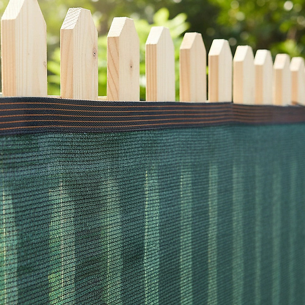 20m x 2m Fence Windscreen Privacy Screen Shade Cover Dark Green Fabric Mesh Garden V63-931991