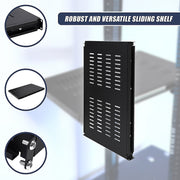 1U Sliding Server Rack Shelf 26 Inch Deep Vented for 19 Inch Cabinet V63-932021