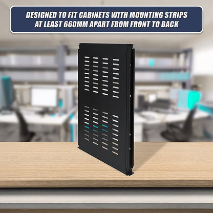 1U Sliding Server Rack Shelf 26 Inch Deep Vented for 19 Inch Cabinet V63-932021