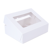 50pcs Cupcake Boxes 12-Hole Laminated Clear Window Face Boxes Favour V63-932041