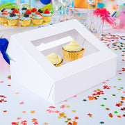 50pcs Cupcake Boxes 12-Hole Laminated Clear Window Face Boxes Favour V63-932041