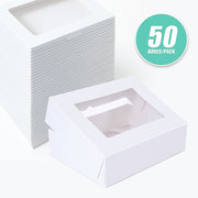 50pcs Cupcake Boxes 12-Hole Laminated Clear Window Face Boxes Favour V63-932041
