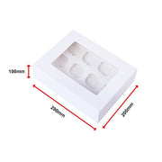 50pcs Cupcake Boxes 12-Hole Laminated Clear Window Face Boxes Favour V63-932041