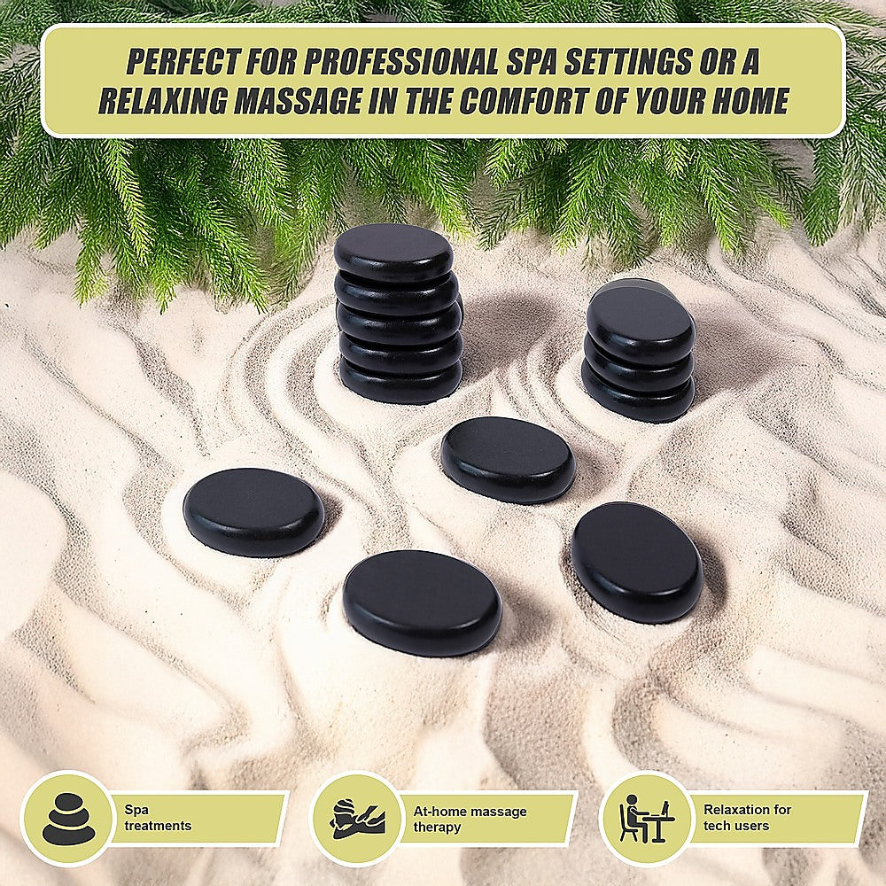12pcs Hot Massage Stone Basalt Stones Kit Set Rock SPA Oiled Massage Tool V63-932051