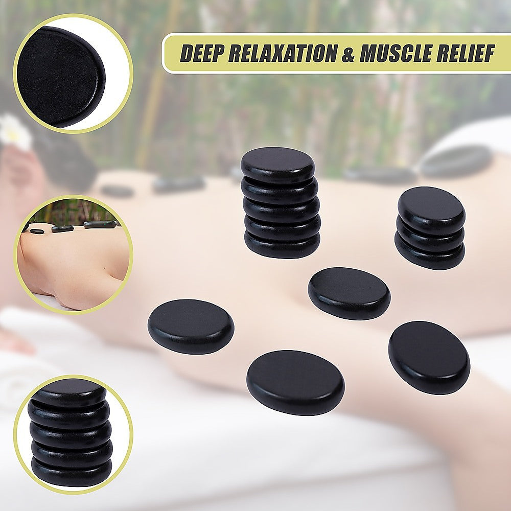 12pcs Hot Massage Stone Basalt Stones Kit Set Rock SPA Oiled Massage Tool V63-932051