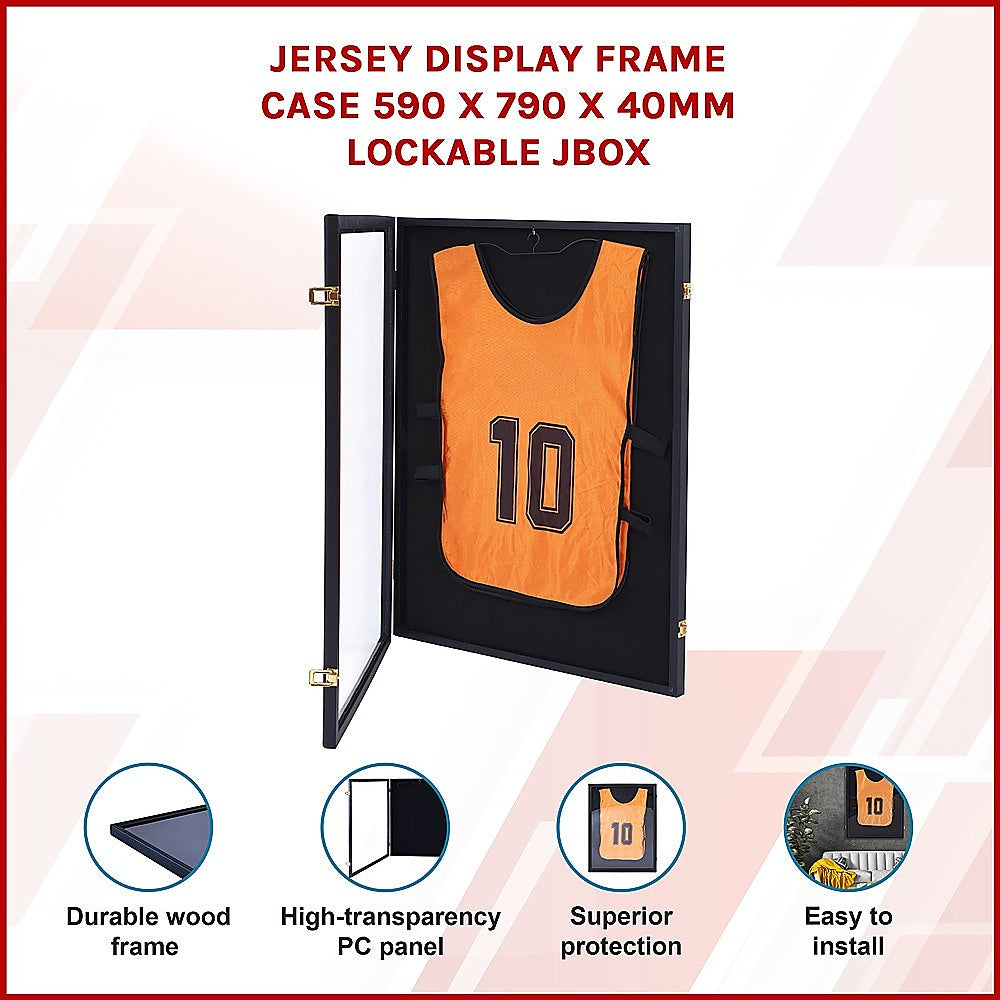 Jersey Display Frame Case 590 x 790 x 40mm Lockable JBox V63-932101
