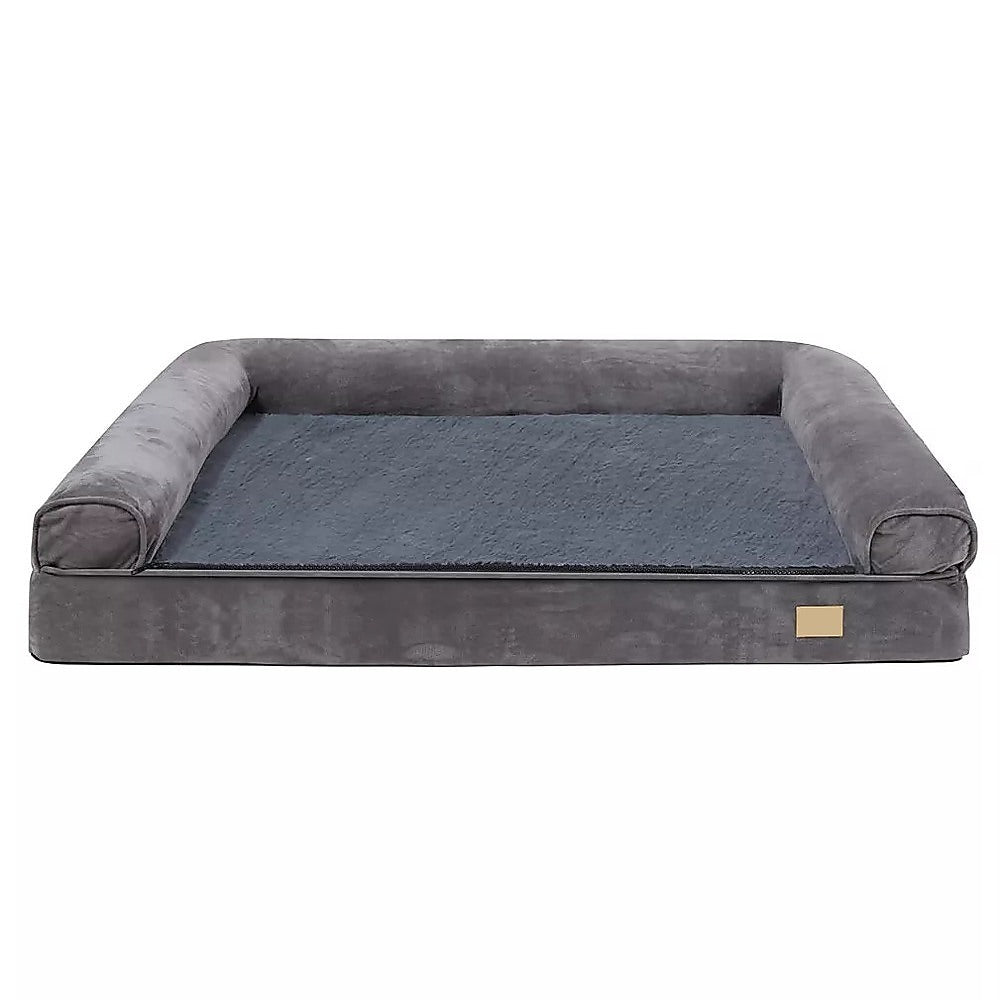 XL Large Orthopedic Dog Bed 3-Side Comfort Bolster Padded Calming Mattress Bed V63-932121