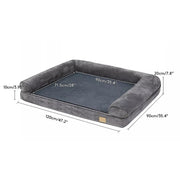 XL Large Orthopedic Dog Bed 3-Side Comfort Bolster Padded Calming Mattress Bed V63-932121