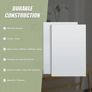 MIRROR Acrylic Sheet Perspex Sheet Panel 2pc/set 900mm x 600mm x 3mm V63-932131