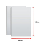 MIRROR Acrylic Sheet Perspex Sheet Panel 2pc/set 900mm x 600mm x 3mm V63-932131