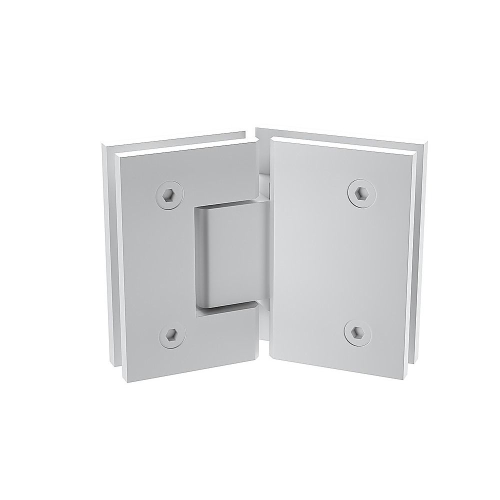 100cm Frameless Diamond Shower Screen - White U-Brackets with Durable Brass Hinges V63-932331