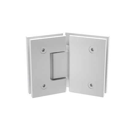 100cm Frameless Diamond Shower Screen - White U-Brackets with Durable Brass Hinges V63-932331