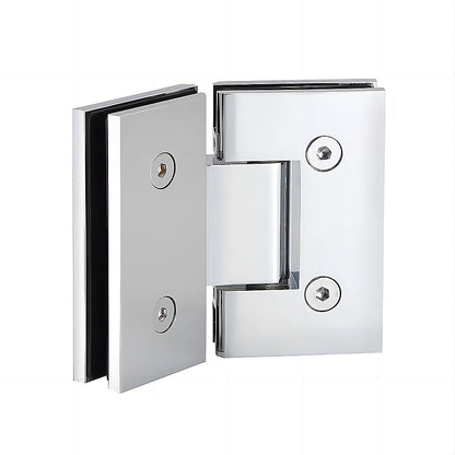 90cm Frameless Diamond Shower Screen - Chrome F-Brackets Detailing with Durable SS Hinges V63-932411