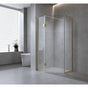 90cm Frameless Diamond Shower Screen with Black Channels and SS Hinges V63-932461