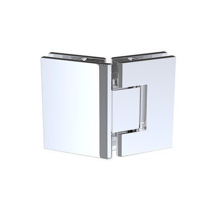 100cm Frameless Diamond Shower Screen with Chrome Channels and SS Hinges V63-932611