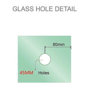 90cm Frameless Diamond Shower Screen with Chrome Channels and Brass Hinges V63-932781