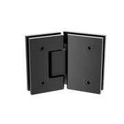90cm Frameless Diamond Shower Screen with Black Channels and Brass Hinges V63-932791