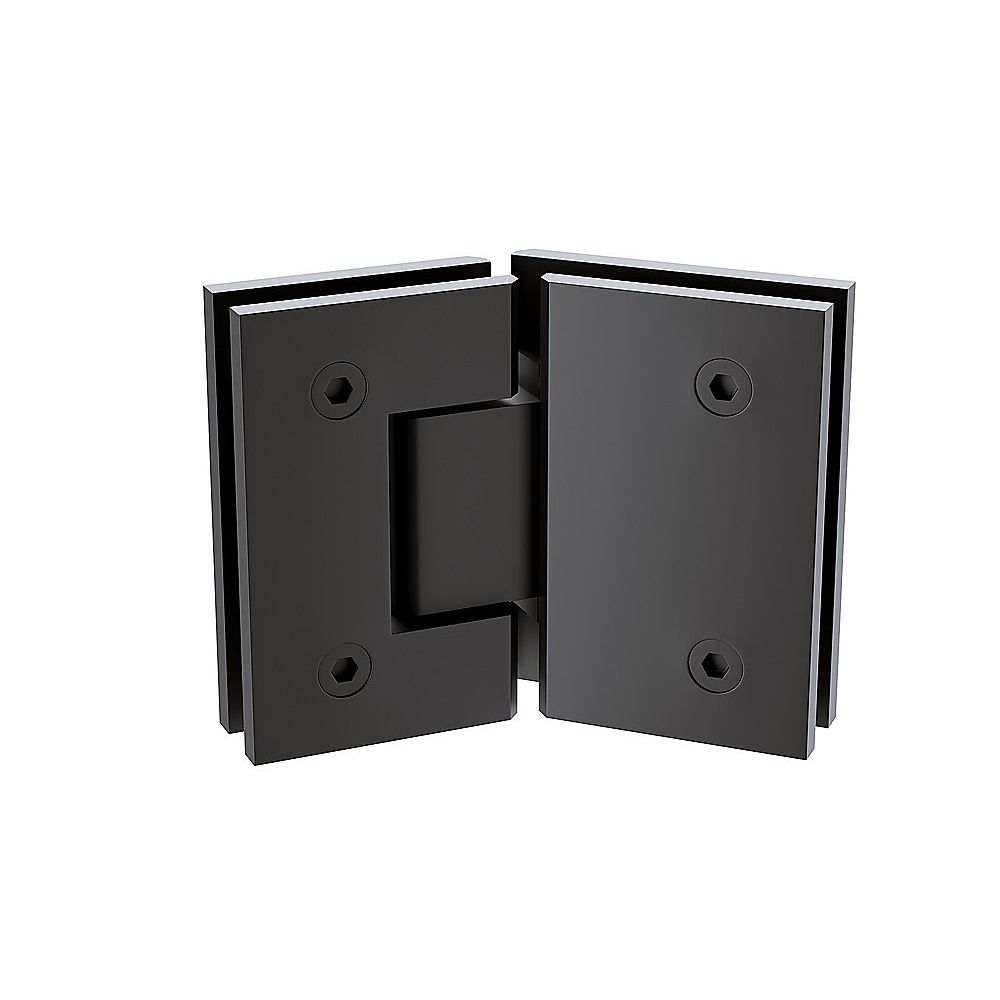 90cm Frameless Diamond Shower Screen with Black Channels and Brass Hinges V63-932791
