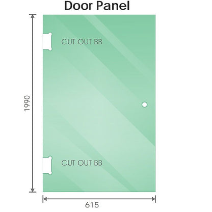 90cm Frameless Diamond Shower Screen with Gold Channels and Brass Hinges V63-932801