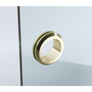 90cm Frameless Diamond Shower Screen with Gold Channels and Brass Hinges V63-932801