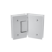 90cm Frameless Diamond Shower Screen with White Channels and Brass Hinges V63-932811