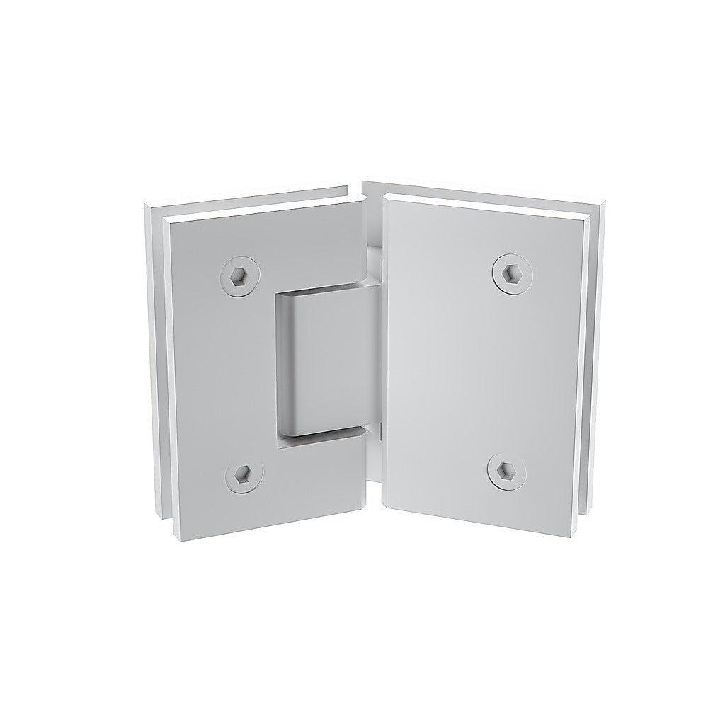 90cm Frameless Diamond Shower Screen with White Channels and Brass Hinges V63-932811