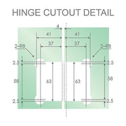 90cm Frameless Diamond Shower Screen with White Channels and Brass Hinges V63-932811