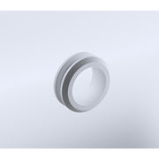 90cm Frameless Diamond Shower Screen with White Channels and Brass Hinges V63-932811