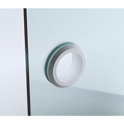 90cm Frameless Diamond Shower Screen with White Channels and Brass Hinges V63-932811