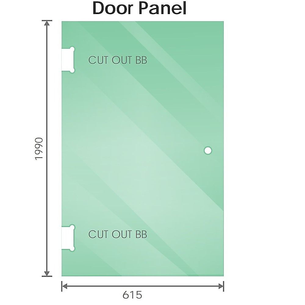 90cm Frameless Diamond Shower Screen with Gunmetal Channels and Brass Hinges V63-932831