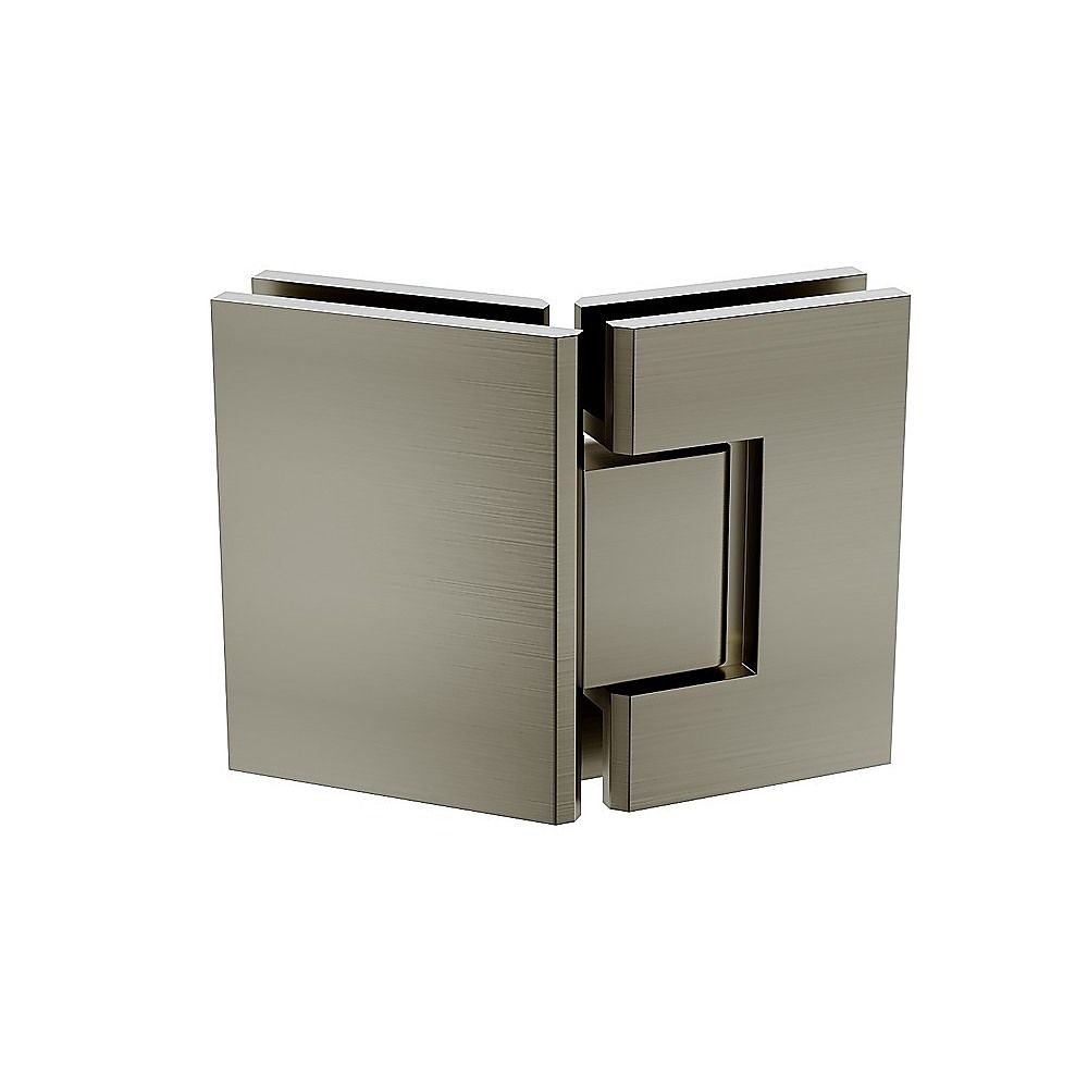 90cm Frameless Diamond Shower Screen with Gunmetal Channels and Brass Hinges V63-932831
