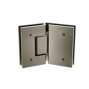 90cm Frameless Diamond Shower Screen with Gunmetal Channels and Brass Hinges V63-932831