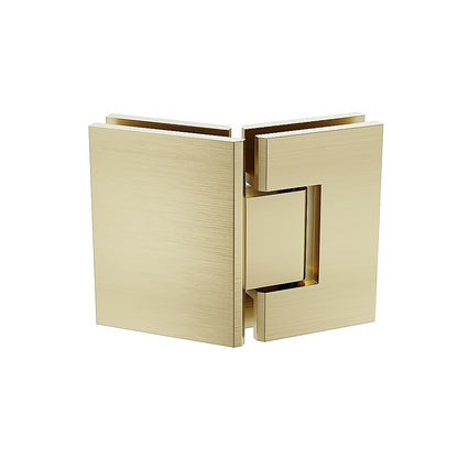 100cm Frameless Diamond Shower Screen with Gold Channels and Brass Hinges V63-932861