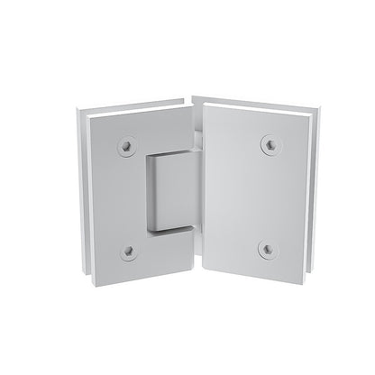 100cm Frameless Diamond Shower Screen with White Channels and Brass Hinges V63-932871