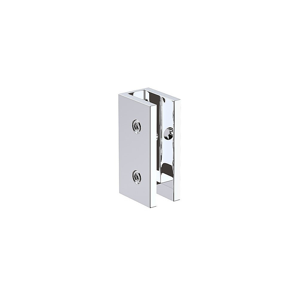 90x80cm Corner Frameless Shower Screen - Chrome U-Brackets with SS Hinges for Contemporary Bathrooms V63-933151