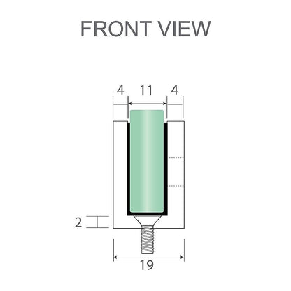 110x100cm Corner Frameless Shower Screen - Chrome U-Brackets with SS Hinges for Contemporary Bathrooms V63-936501