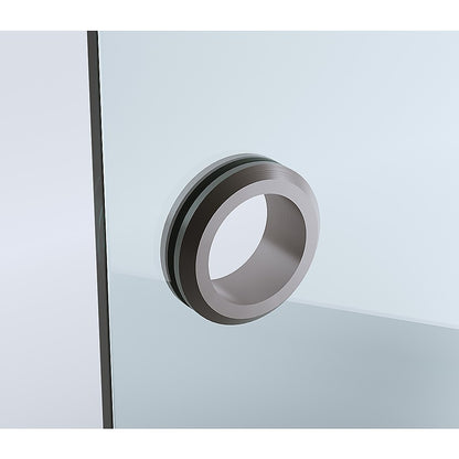 120x70cm Corner Frameless Shower Screen - Gunmetal U-Brackets with SS Hinges for Contemporary Bathrooms V63-940441