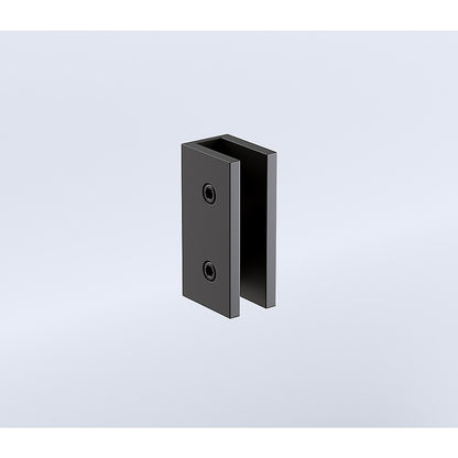 120x100cm Corner Frameless Shower Screen - Black U-Brackets with SS Hinges for Contemporary Bathrooms V63-941281