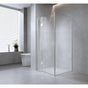 120x100cm Corner Frameless Shower Screen - Black Wall Channel with SS Hinges for Modern Bathroom Style V63-941321