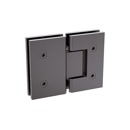 120x120cm Corner Frameless Shower Screen - Gunmetal Wall Channel with Brass Hinges for Elegant Bathrooms V63-948781