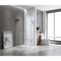 100x110cm Double Door Corner Shower - Black U-Brackets with Brass Hinges for Modern Bathrooms V63-951571